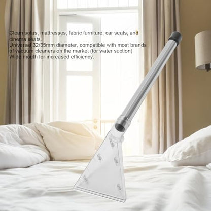 ZJchao Universal Shop Vacuum Extractor Attachment for Carpet Upholstery Car Detailing Turns Wet Vacs into an Extractor for 32mm 35mm Vacuums Clear Head Stainless Steel Tube