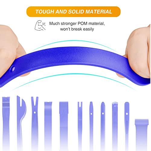 GOOACC 13PCS Nylon Trim Removal Tool Set for Bumper Fastener Rivet Clips Car Clip Panel Audio Video Dashboard Dismantle Blue - color: Blue, size: 13Pcs