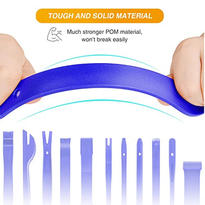 GOOACC 13PCS Nylon Trim Removal Tool Set for Bumper Fastener Rivet Clips Car Clip Panel Audio Video Dashboard Dismantle Blue - color: Blue, size: 13Pcs
