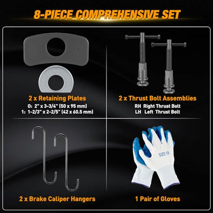 GOOACC 22pcs Disc Brake Caliper Compression Tool Set, Caliper Piston Rewind Compressor Tool with Brake Caliper Hangers & Gloves for Brake Pad Replacement Reset Brake Tools Caliper Press Tool Kit, Blue - color: 22pc Brake Caliper+Gloves+Hangers Blue
