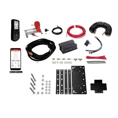 TrendsAuto Firestone Airide Red Label Rear Air Springs Kit & Air Command Heavy Compressor with Dual Wireless App and Remote fits 2020-2023 CV Series Cab-Chassis | Includes TrendsAuto Decal - size: Dual Path