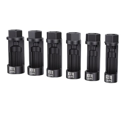 Keenso Strut Nut Socket Set 6PCS 16mm 18mm 19mm 21mm 22mm 24mm Suspension Shock Absorber Strut Nut Removal Tool Kit with Storage Case for Automotive Repair and Maintenance