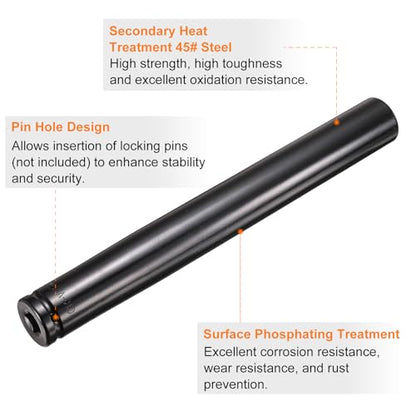 HARFINGTON 3pcs 6-Point Deep Impact Socket 1/2" Drive 27mm Metric Socket 12" (300mm) Extra Long Heat-Treated 45# Steel for Home Auto Spindle Axle Hex Nuts Bolts Repair, Black - size: 27mm + 12" Long