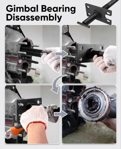 Gimbal Bearing Puller & Installer Tool with Bellows Expander Hinge Pin Tool, Gimbal Bearing Removal Alignment Installation Kit for Mercruiser Alpha, Alpha 1, MR, Bravo, OMC, and Volvo
