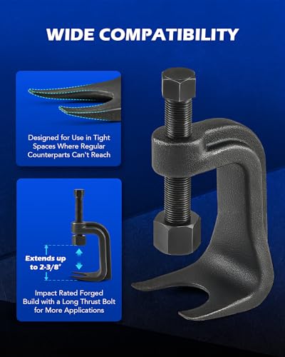 Orion Motor Tech Ball Joint Separator, Universal Ball Joint Puller with Lower Control Arm Prying Tool Compatible with Ford Lincoln Mercury, 2-3/8 in. Lower Ball Joint Removal Tool for Car Truck SUV