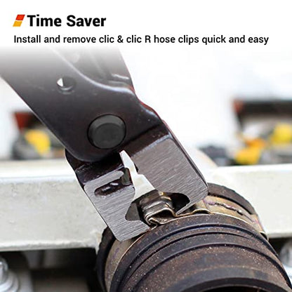 EWK Clic & Clic-R Hose Clamp Pliers, CV Boot Clamp Tool with One-Handed Spring-Loaded Design for Damage-Free Removal, Fits Mercedes-Benz BMW Audi VW
