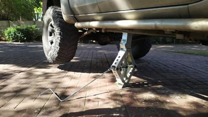 Ultra Heavy Duty Scissor Jack for Car with Patented Step-Lever System for Unmatched Lifting Power, 12" Usable Lift, 2 Ton Capacity, Vari-Lift Option Adds Height to Total 23"