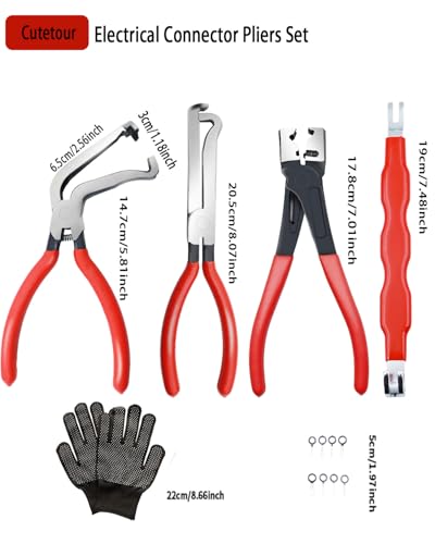 5Pcs Electrical Disconnect Pliers Set – Automotive Terminal Removal Tool Kit for Cars, Fuel Line Disconnect Tool-Quick-Release Car Truck Repair - color: 7pcs