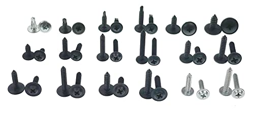 Swordfish 32750-255pc Phillips Trim Screw Self Tapping Self Drilling Tek Screw Washer Head Screw Assortment