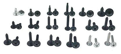 Swordfish 32750-255pc Phillips Trim Screw Self Tapping Self Drilling Tek Screw Washer Head Screw Assortment