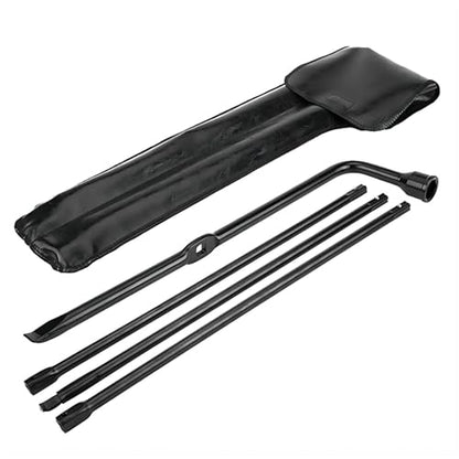 Spare Tire Tool Kit, Super Duty Spare Tire Jack Lug Nut Wrench Release Repair Handle Kit with Leather Case Replacement for Ford F250 350 450 550 2008-2016