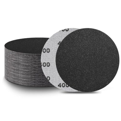 100 PCS 400 Grit 3 Inch Hook and Loop Sanding Discs | Medium Grinding, Wet Dry, Silicon Carbide, Round Sandpaper, for Wood Metal or Auto, for Drill Polishing Kit - style: 400 Grit