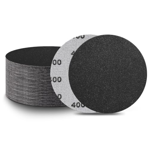 100 PCS 400 Grit 3 Inch Hook and Loop Sanding Discs | Medium Grinding, Wet Dry, Silicon Carbide, Round Sandpaper, for Wood Metal or Auto, for Drill Polishing Kit - style: 400 Grit