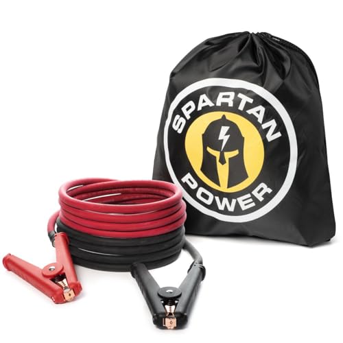 Spartan Flex 15 Foot 2 AWG Gauge Heavy Duty Jumper Cables Set - size: 15ft, style: 2awg
