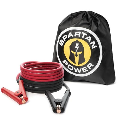 Spartan Flex 20 Foot 2 AWG Gauge Heavy Duty Jumper Cables Set - size: 20ft, style: 2awg