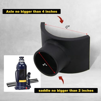 RYANSTAR RACING 4" Lifting Axle Saddle Axle Adapter Compatible with Hydraulic Jack Bottle Jack Floor Jack Made of Stell Black - size: 4" Adapter