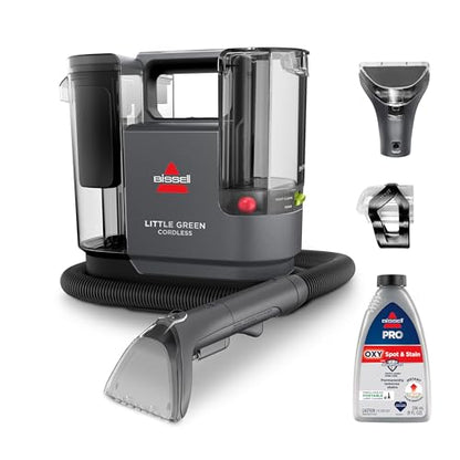 BISSELL Little Green Cordless SmartMix, Powerful Cordless Suction, HydroRinse Self-Cleaning Hose Tool, Pro Oxy Spot & Stain Formula Included - style: Little Green Cordless SmartMix