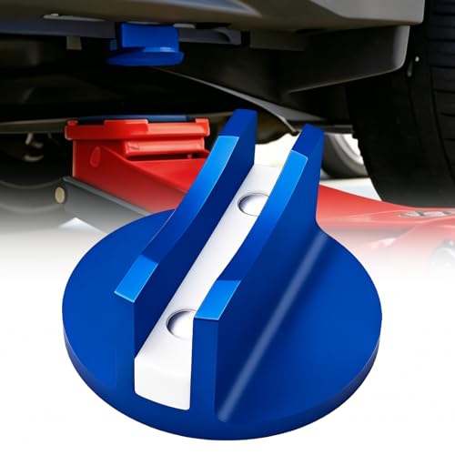 Magnetic Pinch Weld Jack Adapter, Blue, One Pack | Aluminum, Slotted Jack Pad, Universal Jack Puck, For Floor Jack, Safe Lifting for Cars SUVs Trucks - color: Blue