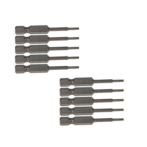 Utoolmart Torx Screwdriver Bits, T7 Magnetic Torx Head Screw Driver Bit, with 1/4 Inch Hex Shank, 50mm Length S2 Steel Screw Driver Kit Tools, for Repair Work, 10 Pcs - size: T7