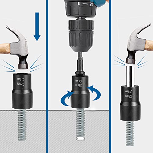 Lug Nut Removal Tool,13 PCS Lug Nut Extractor Set | 1/2 Inch Drive Bolt Extractor, Easy Out Lug Nut remover for Damaged, Frozen, Studs, Rusted, Rounded-Off Bolts & Nuts Screws - color: 13-piece