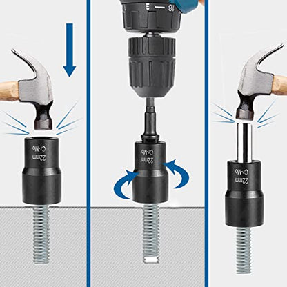 Lug Nut Removal Tool,13 PCS Lug Nut Extractor Set | 1/2 Inch Drive Bolt Extractor, Easy Out Lug Nut remover for Damaged, Frozen, Studs, Rusted, Rounded-Off Bolts & Nuts Screws - color: 13-piece