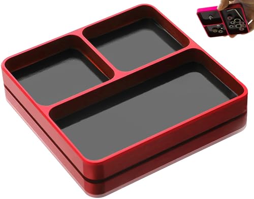 Magnetic Electronic Repair Screws and Parts Organizer Parts Tray Small Parts and Screws Holder for Organization Magnet Tool Tray Parts Holder for Screws, Sockets, Bolts, Pins, RC Car Boat Plane Phones - color: Red