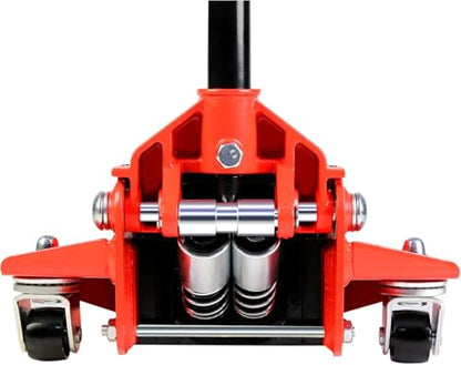 3 Ton Low Profile Floor Jack, Heavy Duty Floor Jack with Dual Pistons Quick Lift Pump, Steel Car Jacks Adjustable Height 3.3"-19.7", Hydraulic Trolley Floor Jacks 3 Ton/6000 LBS Capacity, Red - color: Red - 3 Ton(Dual Pump), Lift 3.3"-19.7"