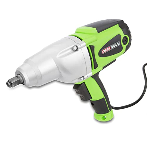 OEMTOOLS 24666 1/2” Drive Heavy Duty Impact Wrench, Corded 120v Impact Driver for Lug Nuts, Home Repairs, Automotive Maintenance, 8.5 Amp Electric Wrench, 400 Ft/Lb Maximum Torque | 120v Impact Driver, 400 Ft/Lb Maximum Torque, Cast Aluminum Gear Head, Ru