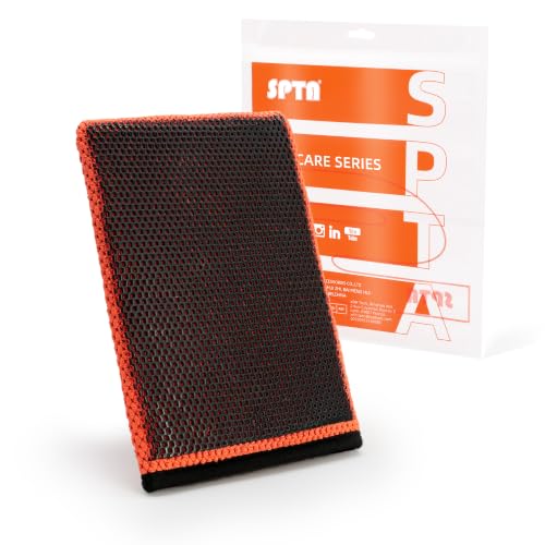 SPTA Clay Mitt, Pro Medium Grade Clay Bar Infused Mitt, Car Detailing Glove Quickly Removes Debris from Your Paint, Glass, Wheels, & More -CB306 - color: Clay Mitt With Hole Style