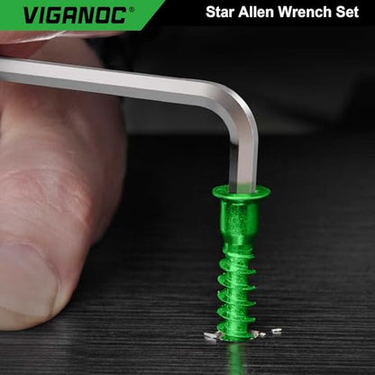 Chrome Vanadium Steel Long Arm Torx Star Allen Wrench Set, T10-T50, 9-Piece - style: Torx Star