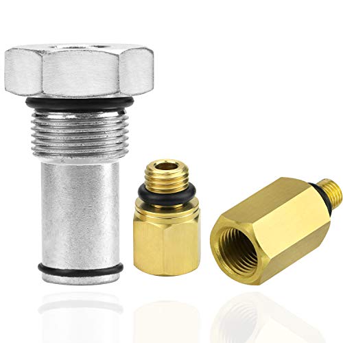Mekar 2PCS Oil Rail Adapters Kits and 1 PC 6.0 High Pressure Oil Pump IPR Valve Air Test Fitting Tool Compatible with Ford 6.0L Powerstroke Diesel Engine - size: 3PCS Set