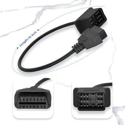 OBD2 Adapter Cable for Toyota Vehicles - 17Pin OBD2 to OBD1 Connector - Compatible with OBD II Diagnostic Scanner