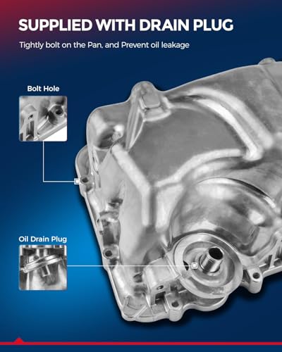 KAX 264-241 Engine Oil Pan Fit for Chrysler PT Cruiser 2001-2010, Dodge Neon 2.4L 2003-2005, Gasket not included - color: Engine oil pan, size: 264-241