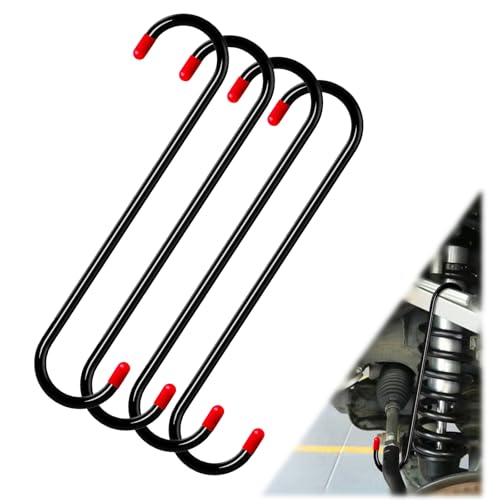 BFXM 4PCS Brake Caliper Hanger Caliper Hangers Hooks with Rubber Tips | Durable Steel, Rust-Proof Automotive Tools For Braking, Axle, Suspension, Herramientas para Extensión de Frenos - color: Black-4PCS