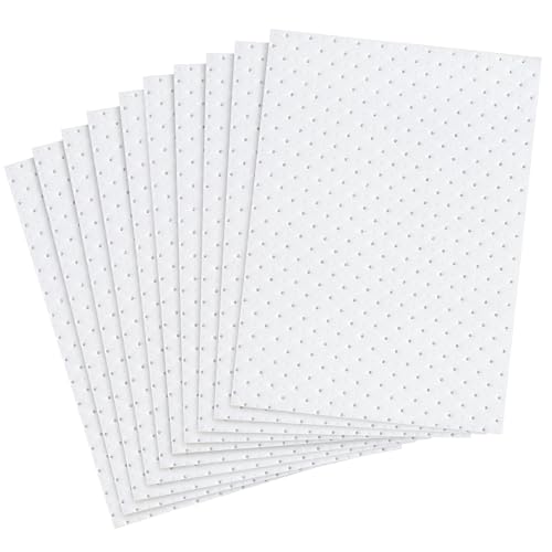 Oil only Absorbent Mat Pads 15" x 20" | Heavyweight 3MM - Pack of 10 | White Industrial Sorbent Pads (Sample Pack) - color: 10 Pads - Heavyweight, size: 1