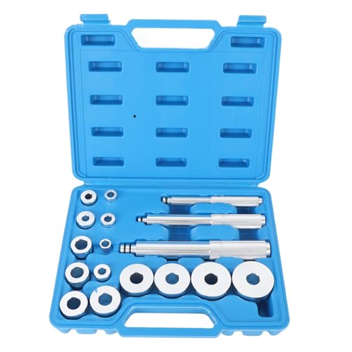 17PCS Bearing Press Kit, Universal Bearing Race and Seal Driver Set, Aluminum Alloy Bearing Install Tool with 14 Adapters, Compact Seal Driver Removal Tool for Automotive Repair an