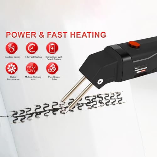 Plastic Welding Kit 5-in-1 Multi-Function Heat Gun for Cutting Shaping Automotive Bumper Repair Home DIY Projects Car Restoration Professionals and Enthusiasts - color: Black