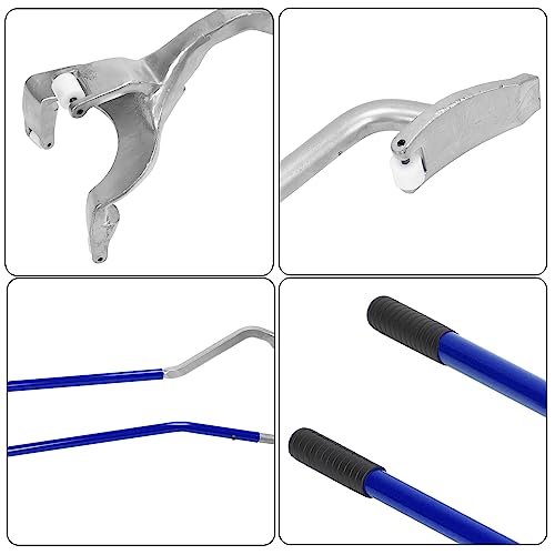 TUFFIOM Tire Mount Demount Tool Kit Steel Manual Tire Changer w/Bead Keeper, Tubeless Truck Bead Breaker, 17.5''-24'', Assembly Tool Equipped, Blue - color: Blue