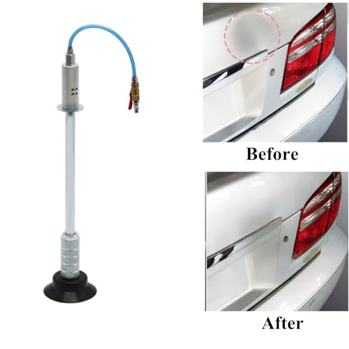 Air Pneumatic Suction Dent Puller for Car Body Panel Paintless Dent Repair Vacuum Suction Steel Slide Hammer with 3 Suction Cups 3.15” 4.69” 6.14” Auto Body Dent Repair Kit
