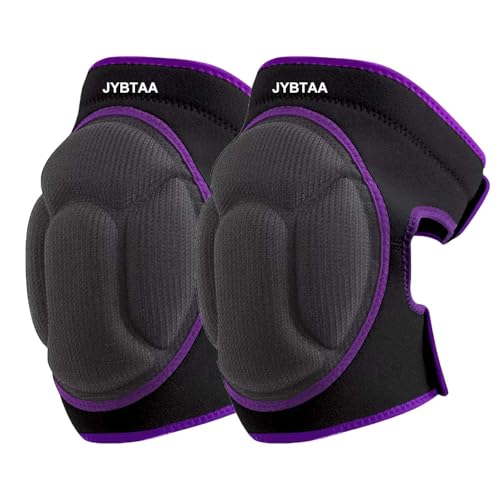 Knee Pads for Women Cleaning House Floors, Adult Knee Pads for Kneeling Housework Men, Soft Gardening Kneepads for Scrubbing Floors Carpet Installation, Adjustable Knee Cushions for Work, Purple M (1 Pair) - color: Purple, size: Medium