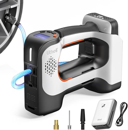 Litheli Cordless Air Compressor - color: Black and White