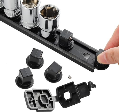 Reniteco 20-PC ABS Socket Organizer Clips for 1/4 inch Drive Aluminum Magnetic Sockets Storage - size: 1/4*20