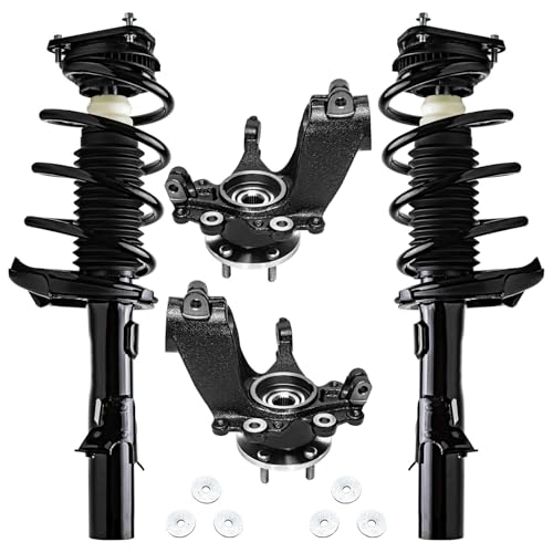 Detroit Axle - Front Steering Knuckles w/Wheel Hub Bearings Struts w/Coil Springs Assembly 2012-2013 Ford Focus 2.0L - size: 4QU47856/ Big strut kit
