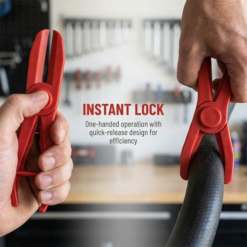 3 PCS Fuel Line Pinch Off Pliers, Hose Pinch Off Pliers, Non-Marring Fuel Line Clamp Pliers for Automotive Flexible Hoses, Gas Lines, Brake, Fuel Lines, Coolant & Radiator
