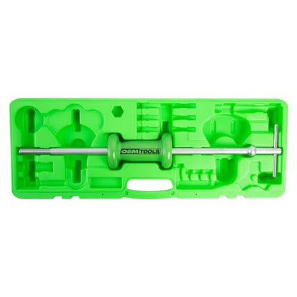 OEMTOOLS 37033 5 Pound Slide Hammer Puller, Heavy Duty Automotive Versatile Use Bearing Hammer, Pull Dents, Remove Bearings and More, Chrome Plated with Carrying Case - style: 5 pound slide hammer