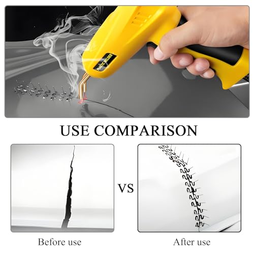Hovom 600PCS Plastic Welding Staples, 6 Sizes 0.6mm 0.8mm Big Wave Plastic Welder Staples, Stainless Steel Hot Staple for Car Bumper Repair, Bumper Welding Rods Repair Kit (600PCS) - size: 600PCS