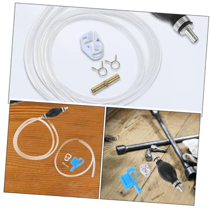 PRETYZOOM 1set Manual Hand Siphon Pump for Gas Siphon Hose Kit for Oil Petrol and for Cars and Motorcycles