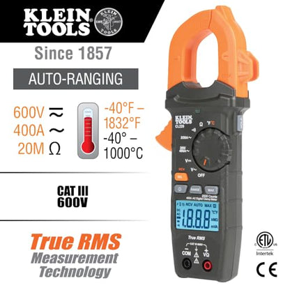 Klein Tools CL220VP Electrical Test Kit with Digital Clamp Meter, Non-Contact Voltage Test Pen, GFCI Outlet Tester, AC/DC Voltage Tester - size: Premium Test Kit