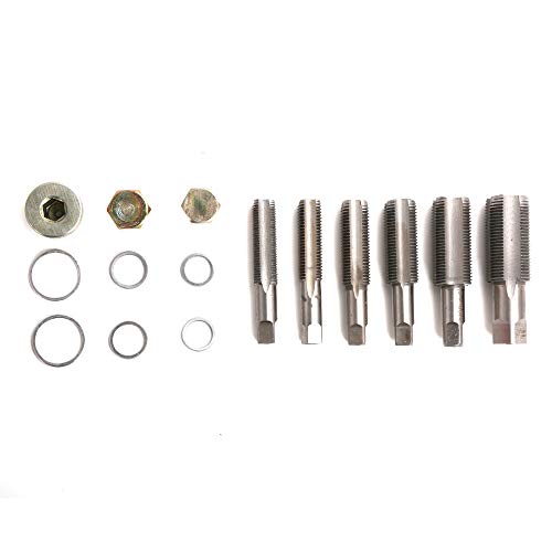 114pc Oil Pan Drain Sump Plug Key Thread Repair Tool Kit Set Drain Plug