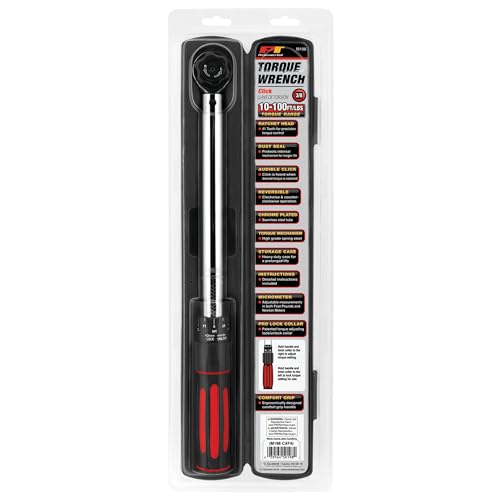 Performance Tool M198 3/8-Inch Drive Click Torque Wrench With Patented Torque Adjusting Locking Collar (10 to 100 ft/lb) - style: 3/8" Dr. Click Style (10-100 ft/lbs)